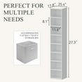 thumbnail image 3 of Wood Cube Storage Organizer White Bookshelf - 1-Tier Freestanding Storage Cabinet with Legs for Home Office, 8-Cubes Open Shelf, 3 of 16
