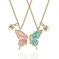 thumbnail image 1 of Collar de mariposas Drip Friends, collar de mariposas Bff de plata con deseos transfronterizos, 1 of 1