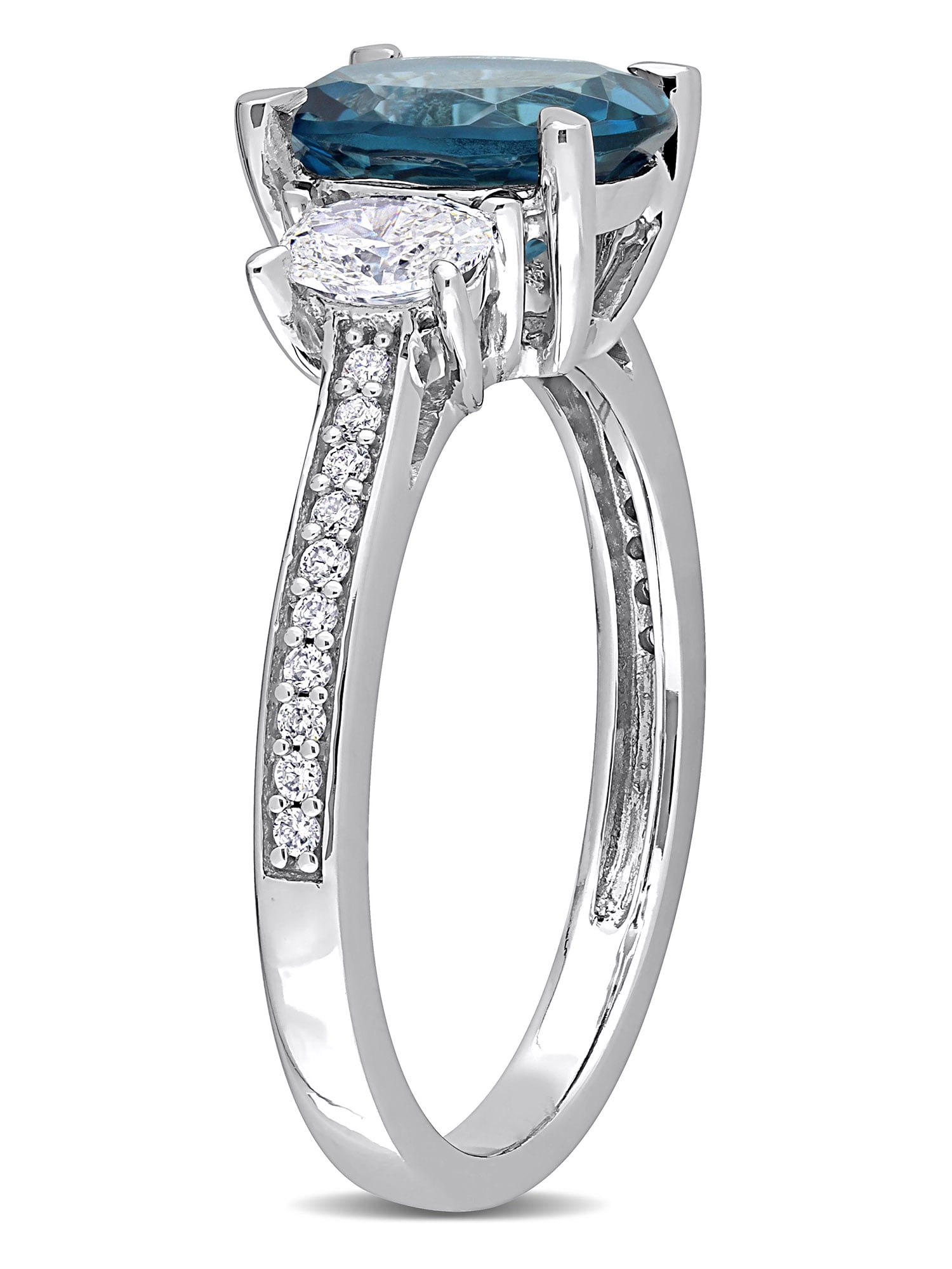 Everly Women's Topaz 14K White Gold Engagement Ring