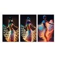 thumbnail image 2 of Designart "Translucent Light Dancing Figure III" Woman Fashion Photography Wall Art Set Of 3 - Glam Multicolor Canvas Set For Living Room Decor, 2 of 6