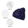 thumbnail image 3 of Lsque Stars And Gradient Colorful Snowflakes Pattern Knitted Beanie, Unisex Winter Hat, Knit Hat Winter Beanies Thick Fisherman Beanies Cuffed Plain Skull Caps, 3 of 6