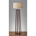 thumbnail image 2 of Floor Lamp Walnut Wood Finish Linen Fabric Shade, 2 of 2