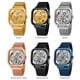 thumbnail image 5 of Reloj cuadrado para hombre, mecánico, acero inoxidable, esqueleto, impermeable, automático Abanopi Mirar, 5 of 5