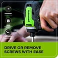 thumbnail image 6 of Greenworks 24V Brushless Cordless Impact Driver Kit, 1900 in./lbs Torque, Variable Speed, 2×2Ah Batteries with 2A Charger, LED Light, 8pcs Drill/Driver Bits with Tool Bag, 6 of 14