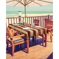 thumbnail image 2 of Fsddascl American Flag Outdoor Tablecloth - 60x120 Inch Rectangle Dining Table Cover, Retro USA Flag Blue Red Vintage Wooden Waterproof Outdoor Table Cloth with Umbrella Hole & Zipper for Patio, 2 of 7