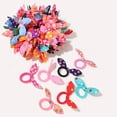 thumbnail image 2 of 20/50 unidades/juego de bandas elásticas pequeñas de nailon de colores para niñas, bandas para el cabello con lazo bonito para niños, coleta, accesorios para el cabello Tan Jianjun unisex, 2 of 2