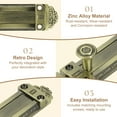 thumbnail image 3 of Uxcell Barrel Bolt Latch, Vintage Sliding Lock with Mounting Screws for Wooden Door Barn Fence Shed Window Green Bronze 4 Inch, 3 of 7