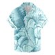 thumbnail image 1 of Camisas Hawaianas de los Hombres de Moda Casual Floral Impresión de Manga Corta Solapa Botón Arriba, Ligero para Primavera Verano, 1 of 9