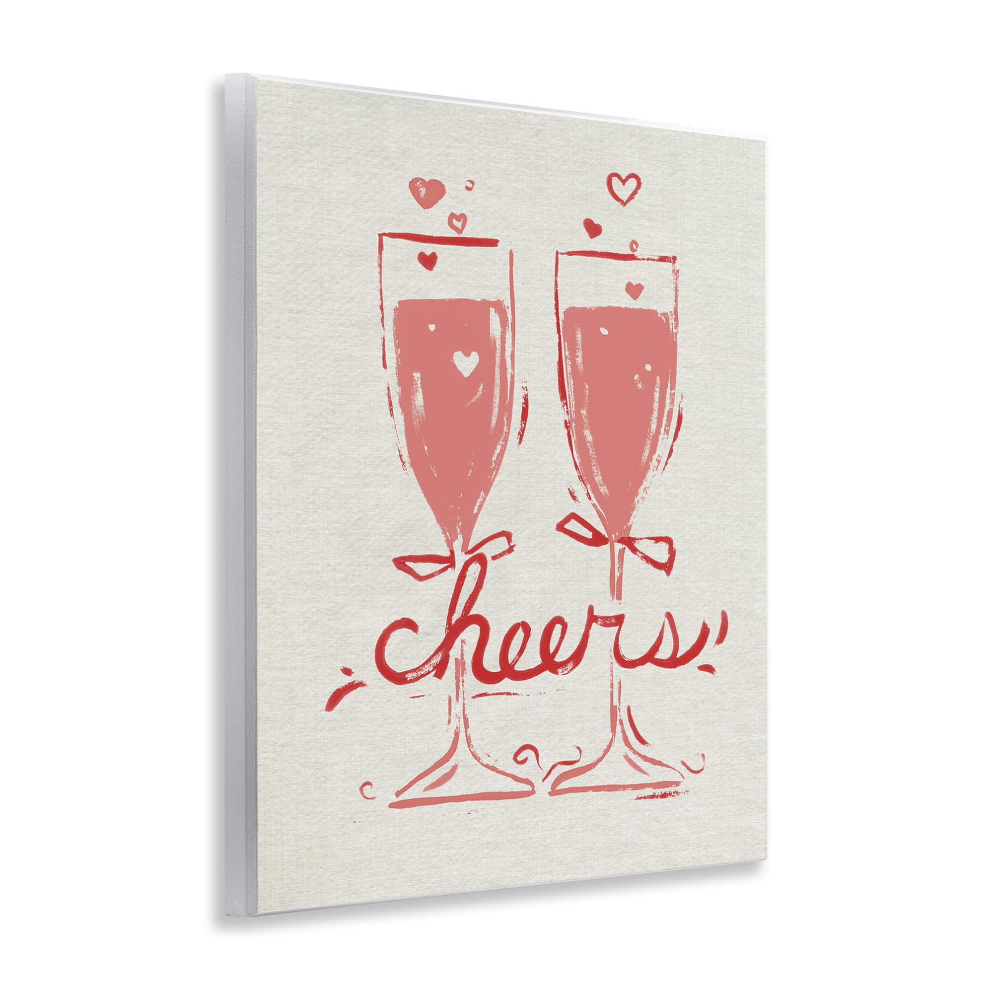 Stupell Industries Romantic Cheers To Love Wall Plaque Art, design by June Erica Vess