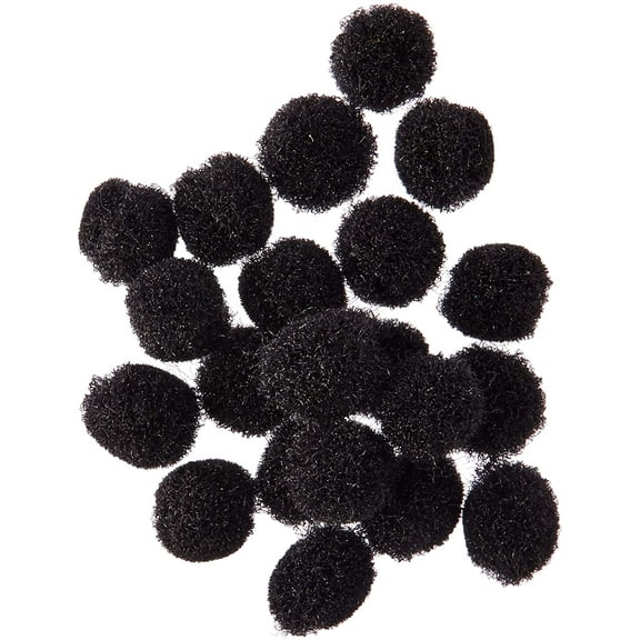 DARICE CRAFT DESINGER POMS ACRYLIC BLACK 5MM 200 pieces