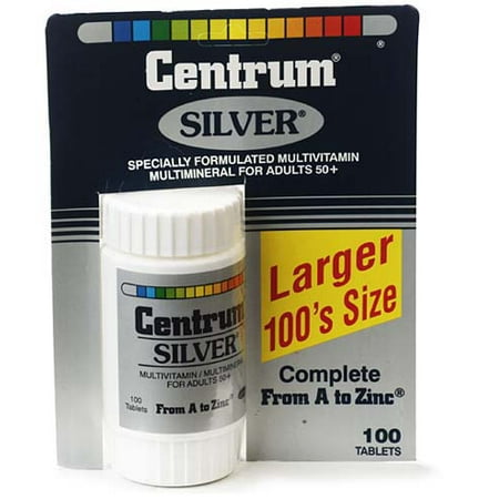 Centrum Multivitamin/Multimineral Supplement Centrum Silver 100 Ea