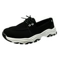 thumbnail image 1 of Heiheiup Chaussures de Course pour Femmes en Tissu Décontractées Respirantes Grande Taille Légères à Lacets Espadrilles Chaussures Décontractées, 1 of 5