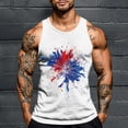 thumbnail image 1 of Camiseta sin mangas de cuello redondo para hombre, con estampado del Día de la Independencia, cuello redondo, estilo informal, deportiva, para hombre, 1 of 5