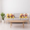 thumbnail image 3 of Ambesonne Christmas Throw Pillow Cover 4 Pack, Happy Santa Moment Joyous, 20", Pastel Yellow Multicolor, 3 of 5