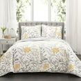 thumbnail image 1 of Lush Decor Lush Decor Aprile Ensemble de Courtepointe 3 Pcs, Grand Lit/Grand, Jaune, 1 of 2