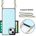 thumbnail image 4 of SaniMore for iPhone 14 Plus Magnetic Fragrant Case Support Wireless Charging, Premium PU Leather Cover Built-in Detachable Lanyard 360° All-Inclusive Shockproof Protective Shell, Blue, 4 of 8