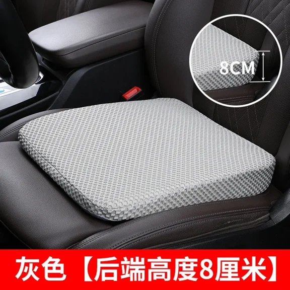 Car Seat Height Pad Thickened Memory Foam Car Seat Cushion for Sedentary Car Drivers Anti-Slip Beveled Design Leveling Pad