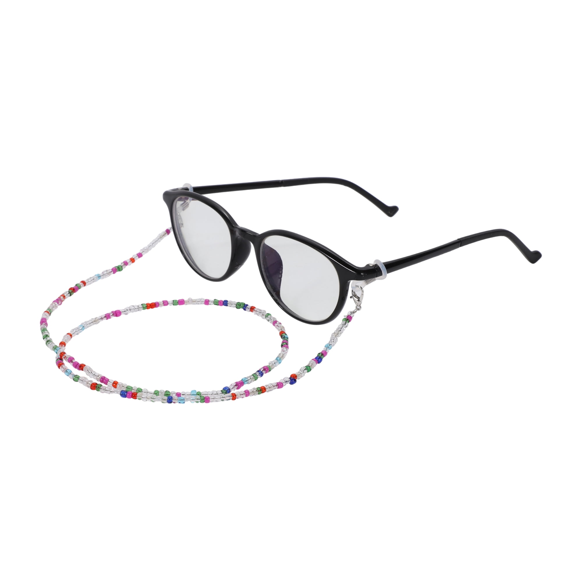 Unique Bargains Beaded Pattern Eyeglass Chain 1 Pc Pink