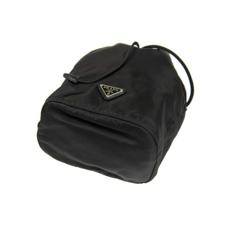 Prada Tessuto Nylon Blue Double Zip Calf Leather Crossbody