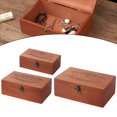 thumbnail image 6 of Wooden lockable storage box desktop storage box solid wood storage box, 6 of 7