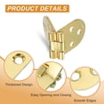 thumbnail image 3 of Uxcell Folding Table Flip Hinge, 180 Degree Butler Tray Hinges Heavy Duty Gold, 3 of 7