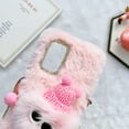 thumbnail image 3 of Decase Fluffy Furry Cute Case Compatible with Samsung Galaxy A13 5G, 3D Cartoon Furry Plush Case Design with Diamond , Soft Flexible Silicone Case Cover for Samsung Galaxy A13 5G, Pink, 3 of 7
