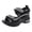 Black, variant on YLYL Women Slingback Sandals 2026 Platform Wedge Heel Air Cushion Slip on Casual Summer Shoes