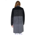 thumbnail image 5 of Women's Striped Heavyweight Oversized Open Front Cardigan with Pockets, 5 of 5