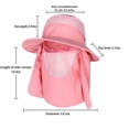 thumbnail image 5 of Fishing Hat Sun Cap UPF 50+ Outdoor Hiking Hat with Removable Mesh Face Neck Flap Cover Windproof Strap, 5 of 6