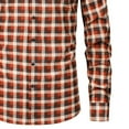 thumbnail image 4 of Fnnxeal Mens Button Down Shirt, Casual Plaid Long Sleeve Long Sleeve Collared Orange Button Up Shirt for Men Size XS, 4 of 4