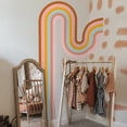 thumbnail image 3 of Large Boho Simple Line Geometric Wall Stickers 3D Colorful Rainbow Abstract Line Wall Decals Removable Peel and Stick Minimalist Aesthetic Poster Wall Decor for Bedroom Living Room Office Decoration, 3 of 8