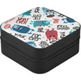 thumbnail image 2 of GZHJMY Cute Dinosaurs Travel Jewelry Box, PU Leather Small Jewelry Organizer Boxes for Women Girls, Mini Portable Jewerly Storage Display Holder for Earrings, Ring, Necklaces, Bracelets（265）, 2 of 7