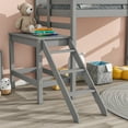 Loft Bed, Solid Wood Low Loft Bed with Platform, Ladder, Modern Storage