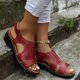 thumbnail image 1 of 2022 nuevas sandalias ortopédicas de cuña Premium de verano para mujer, zapatos Retro informales antideslizantes para mujer, zapatos Retro de suela gruesa para mujer 35-4337 Gao Jinjia LED, 1 of 2