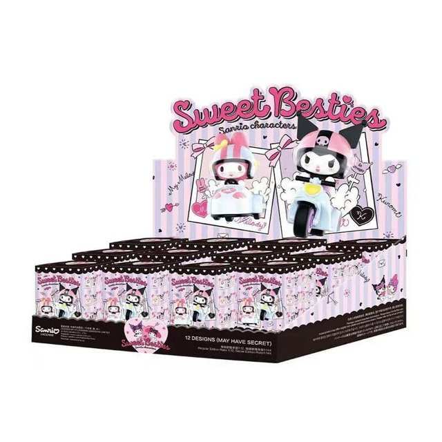 Sanrio familia mejor amigo Sweetheart serie caja ciega juguetes dibujos animados Anime figuras Kuromi My Melody modelo decoración niños regalos