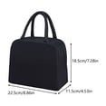 thumbnail image 6 of 2026 Large Capacity Insulated Lunch Cooler Bag, Oxford Cloth Thermal Tote With Shoulder Strap, Dual-Use Lunch Box for Picnic Camping Travel Office, 10.83x9.84x7.09in Black, 6 of 6