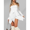 thumbnail image 4 of Osfvolr Women'S Halloween Costumes Off-Shoulder Butterfly Fairy Cosplay Party Handkerchief Flowy Midi Dress White XXL, 4 of 6