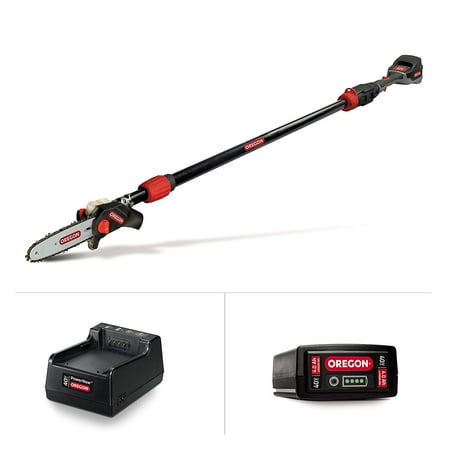 UPC: 0036577553298 | OREGON CORDLESS PS250 8-INCHES 40V TELESCOPING POLE SAW WITH 2.6AH BATTERY AND CHARGER