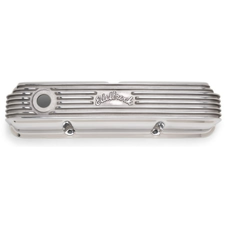 Edelbrock 4162 Valve Cover; Polished; Classic; 5 in. Height; Pair; Polished;