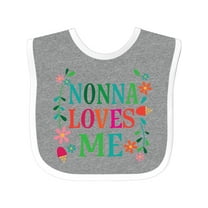 Inktastic Nonna Loves Me Granddaughter Girls Baby Bib