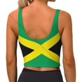 thumbnail image 4 of Women Sexy Sports Vest Jamaica Flag Female Streetwear Sport Lingerie Tee Crop Top, 4 of 6