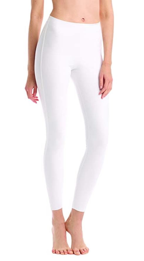 white denim leggings