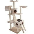 thumbnail image 2 of 73 in. Faux Fur Casita Cat Tree in Honey, 2 of 2