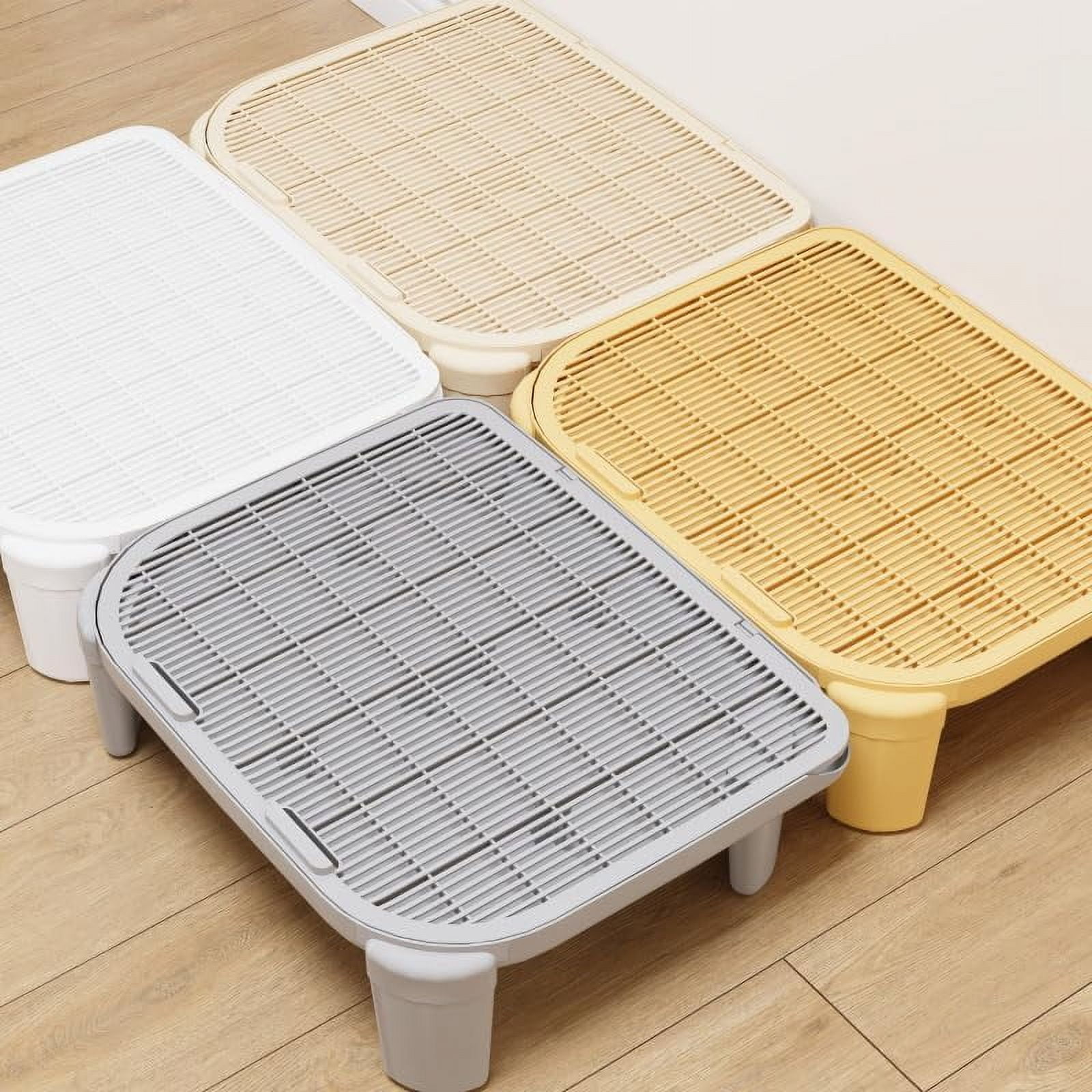 ShadeMart White 20" X 16" X 6" Cat Litter Mat, Waterproof & Non-Slip, Urine-Proof & Washable Trapping Mat