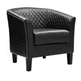 thumbnail image 1 of PRI Faux Leather Accent Chair in Black, 1 of 3