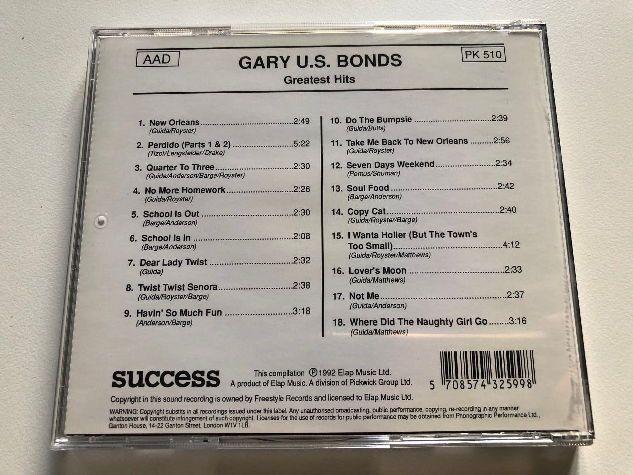 Gary Bonds U.S. - Greatest Hits - Music & Performance - CD