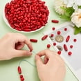 thumbnail image 3 of 1set 480pcs Red Wooden Spacer Beads - Round Barrel Wood Beads with Large Hole for Christmas Decoration Macrame Arts Crafts & Jewellery Making, 3 of 6
