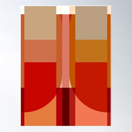 Mid Geometric Art Ba0B Poster Wall Art, Modern Wall Decor For Living Room Bedroom, 16x24 UNFRAMED