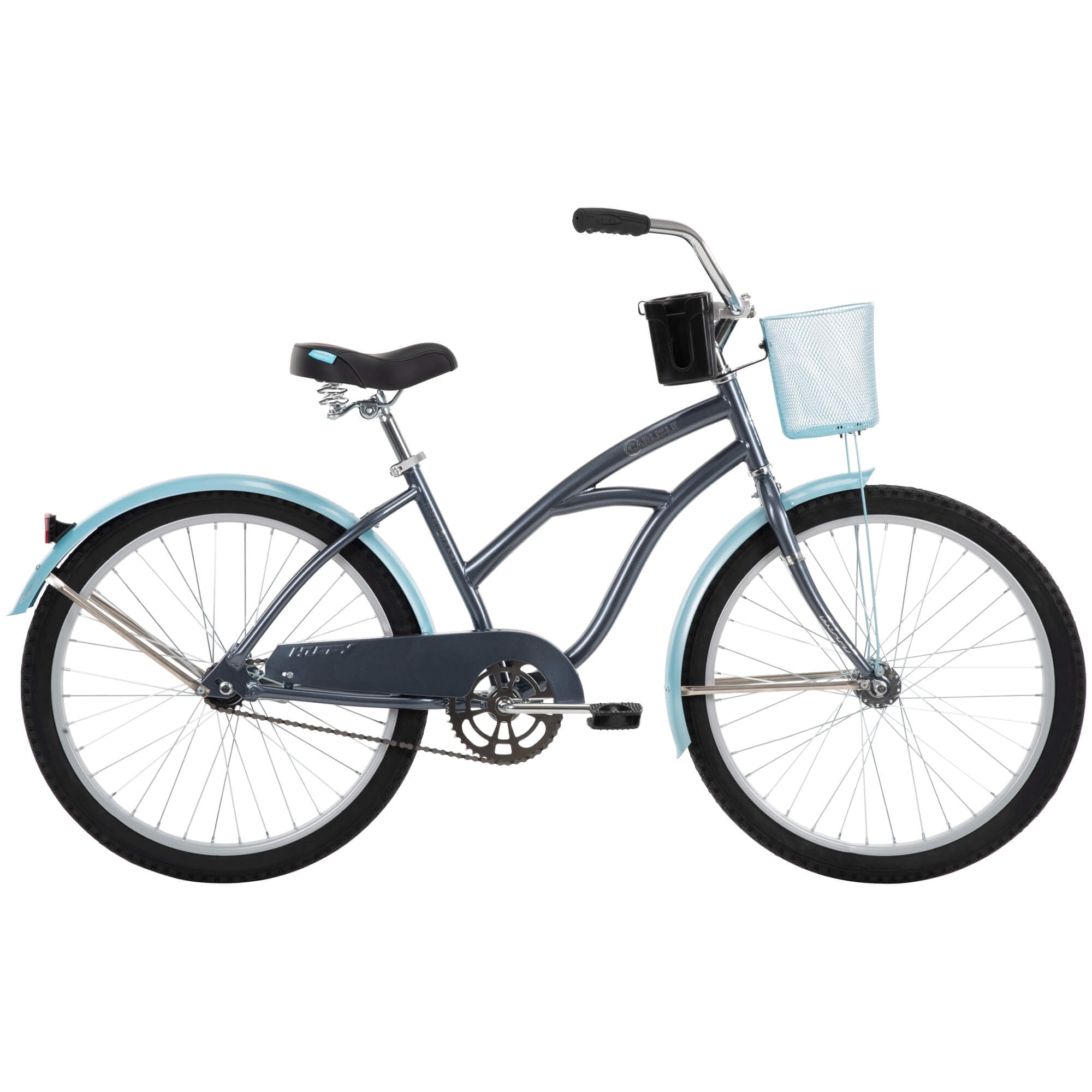 Huffy 24 In. Carlisle Girls' Comfort Cruiser Beach Bike, Gray Walmart