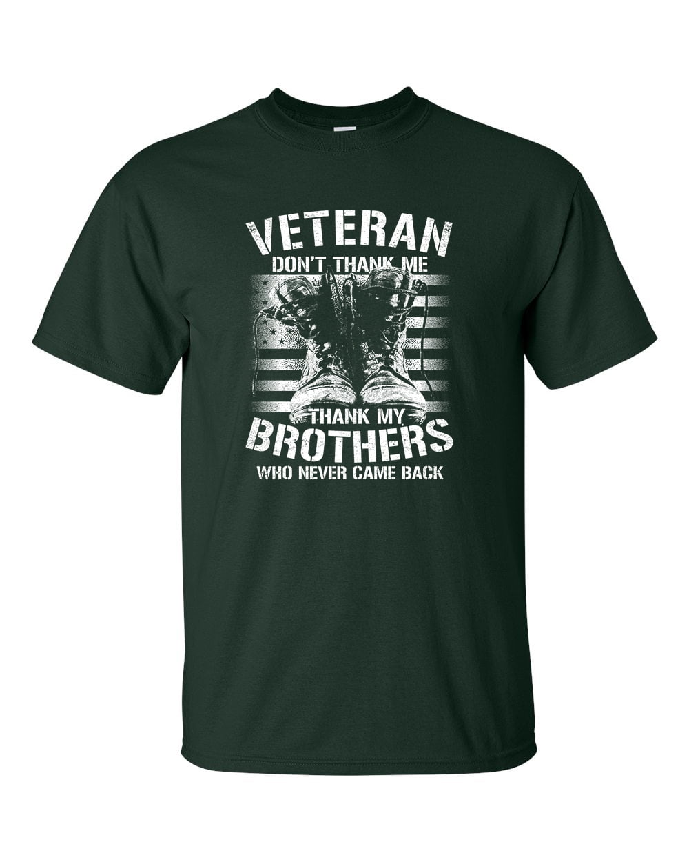 U.S Military Veteran Don't Thank Me Thank My Brothers Unisex Short Sleeve - Picture 20 of 33